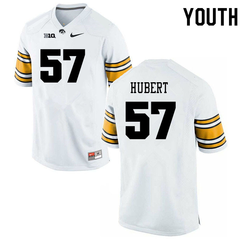 Youth #57 Will Hubert Iowa Hawkeyes College Football Alternate Jerseys Sale-White